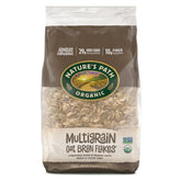 Nature's Path front pack showing multigrain oat bran flakes and branding benefits