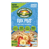 Nature's Path front packaging showing flax plus instant oatmeal benefits