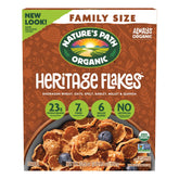 Nature's Path front packaging showing four 33.5 oz boxes and organic badge for pantry-ready supply