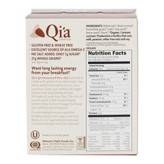 Nature's Path Qi'a prepared creamy coconut oatmeal in a bowl ready to eat