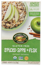 Nature's Path front packaging showing spiced apple flakes and brand
