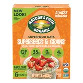 Nature's Path front box showing packaging and organic benefit