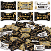 Naucoos front packaging showing black gold wrappers and festive retiree motifs for elegant presentation