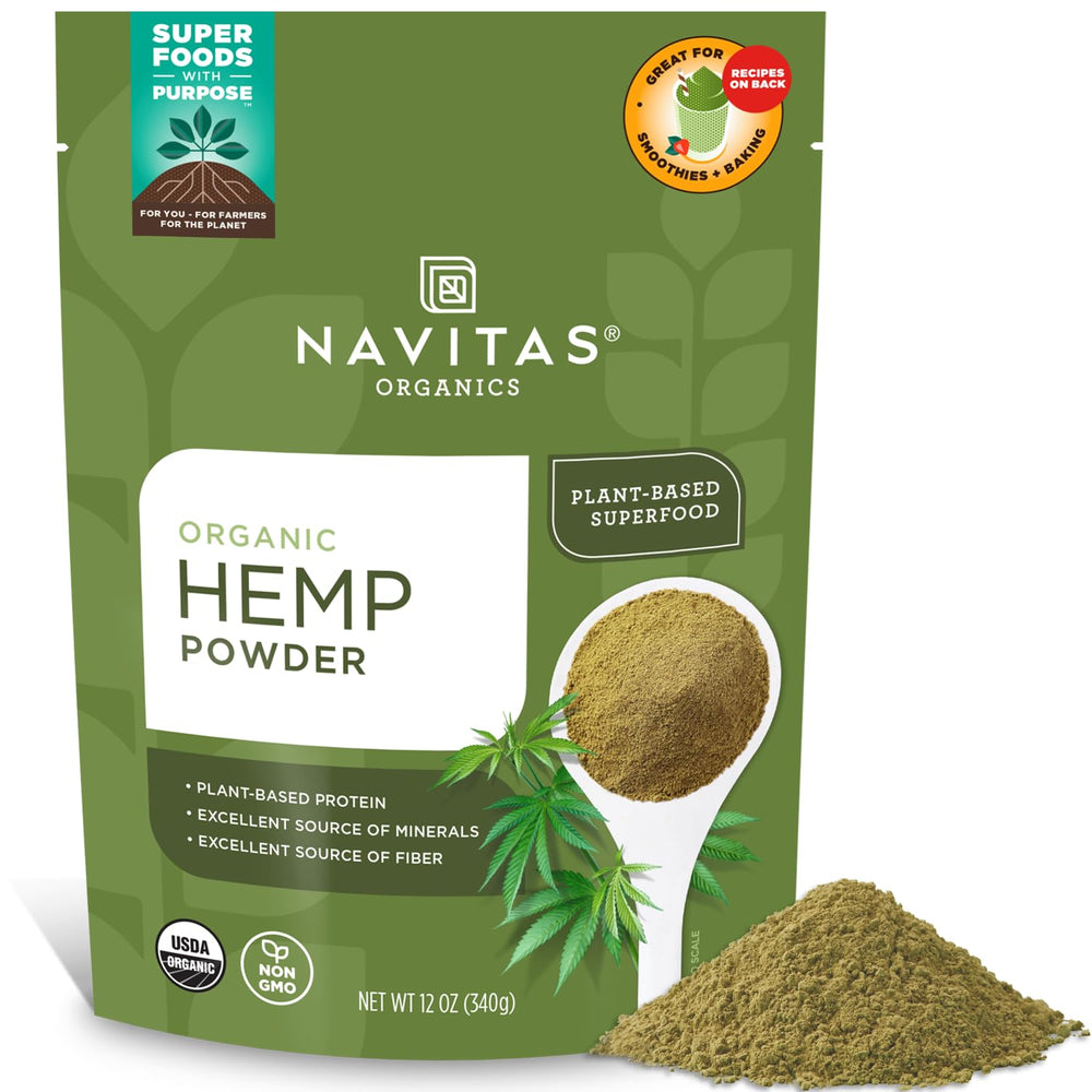 Navitas Organics front bag showing product branding and clean packaging benefit