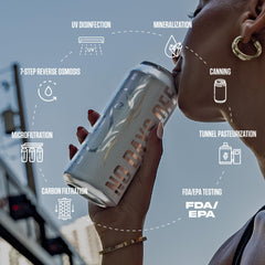 NDO H2O pouring into a glass showing clear, fresh taste and usability