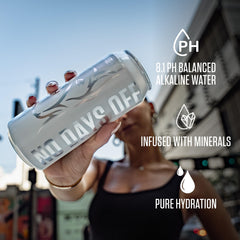 NDO H2O single can close-up highlighting clean design and portable hydration