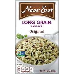 Near East served pilaf on plate in a family setting showing ready-to-serve benefit