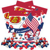 Needzo front packaging showing red white and blue jelly beans and gifting convenience