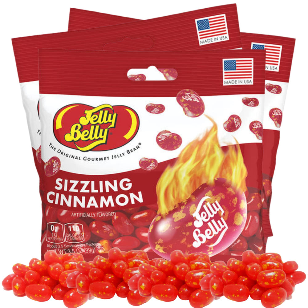 Needzo front packaging showing three 3.5 oz bags and bold cinnamon flavor benefit