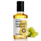 Neolea white balsamic front bottle showing elegant packaging and versatile use
