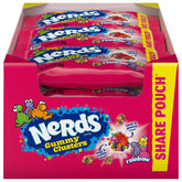 NERDS front pouch showing colorful packaging and easy grab-n-go benefit