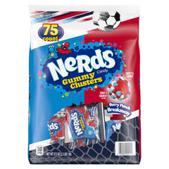 NERDS gummy clusters front packaging showing jar and branding for easy identification