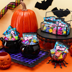 Nerds candies in a Halloween bowl ready for trick-or-treat guests