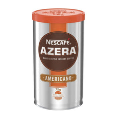 Nescafé Azera Americano front jar showing branding and size, convenient pantry staple