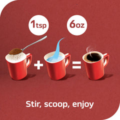 nescafe brewed cup top view, dark roast delivers full-bodied sip