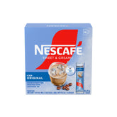 Nescafe front packaging box showing sachets and clear product benefit