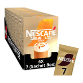 NESCAFÉ LATTE Caramel front pack showing bundle and branding, appealing for pantry storage