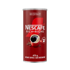 nescafe rich front tin showing packaging and long-lasting supply benefit