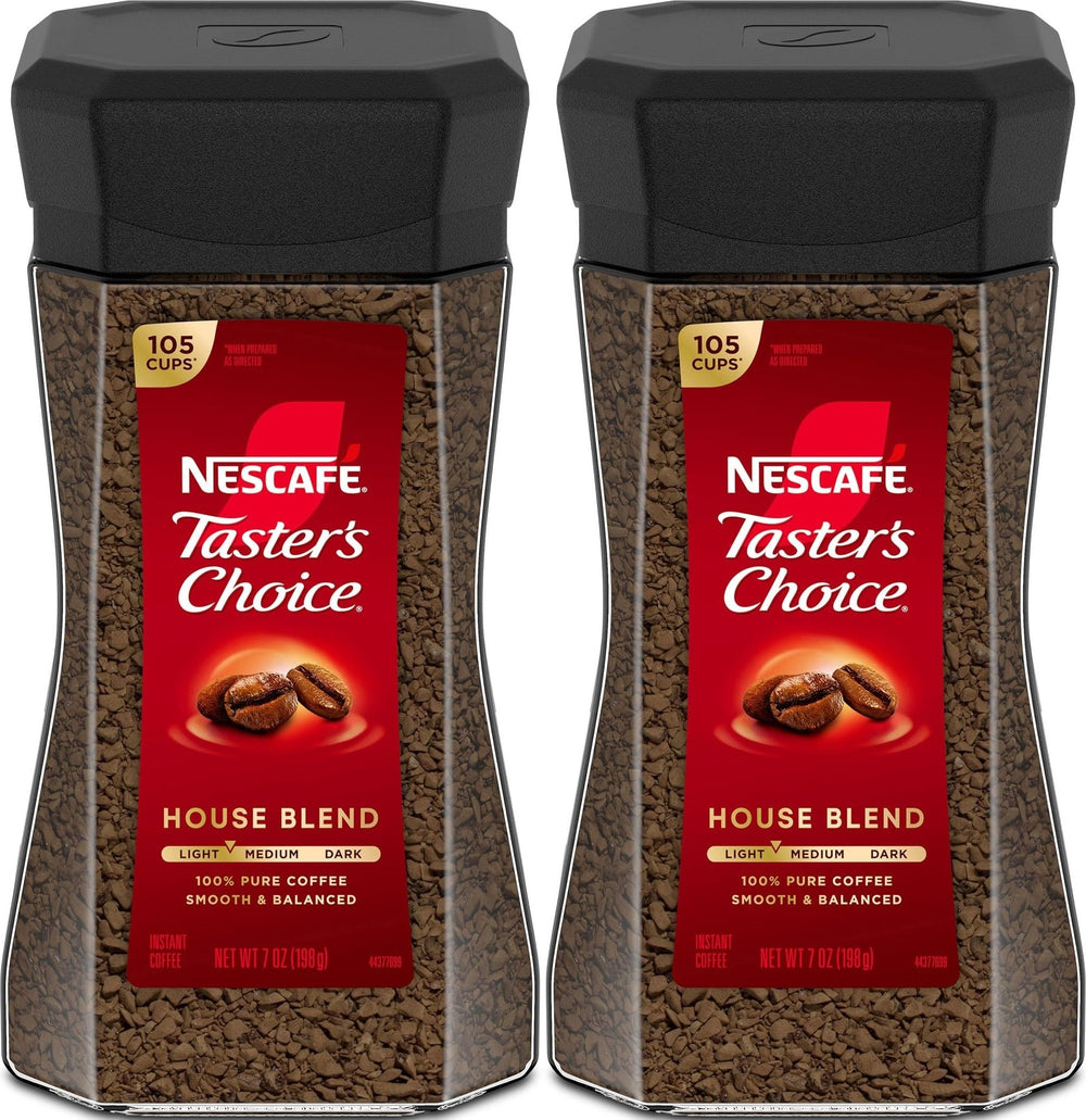 NESCAFÉ jar front packaging showing brand and smooth house blend benefits