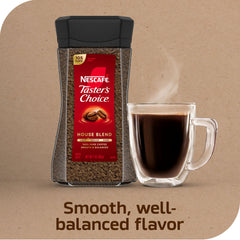 NESCAFÉ granules dissolving as hot water is poured for fast preparation