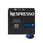 Nespresso Diavolitto front packaging showing bold branding and 50-count benefit