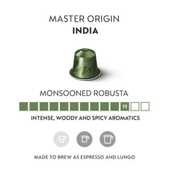 Nespresso capsule close-up showing texture and foil top, illustrating capsule quality and aroma seal