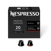 Nespresso front packaging showing variety pack and convenience