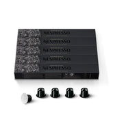 Nespresso Ristretto Italiano front packaging showing bold dark-roast branding and convenience