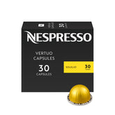 Nespresso Solelio front packaging showing 30-count and product benefit