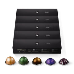 Close up of Nespresso Vertuo pod texture showing freshness seal