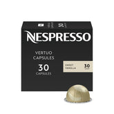 Nespresso Sweet Vanilla front packaging showing box and brand, inviting convenience