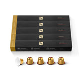 Nespresso Volluto Decaffeinato pack front showing 50-count and freshness benefit