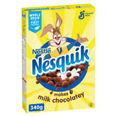 Nesquik front packaging showing brand and product benefits