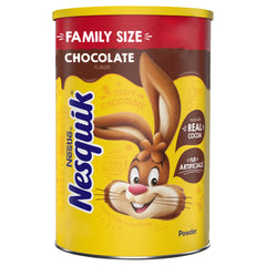 NESQUIK front packaging showing 38oz canister and recognisable branding benefit convenience