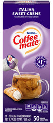 Nestle Coffee mate front packaging showing 50-count box and convenience