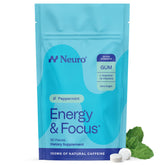 Neuro extra strength peppermint front packaging showing product and benefits