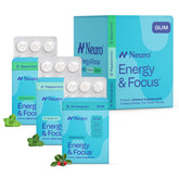 Neuro variety pack front packaging showing three 54-count packs and flavors for convenience