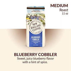 New England Coffee closeup label on bag showing ingredients and kosher certification benefit