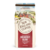 New England Coffee front packaging showing 12oz bag and clear branding advantage