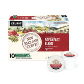 New England Coffee front packaging shows label and medium roast benefit