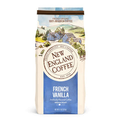 New England Coffee front packaging showing 11oz bag and flavor