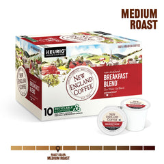 New England Coffee pod close-up detailing pod texture and freshness seal