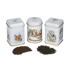 New English Teas close-up of one tin illustration showing detailed artwork and collectible appeal