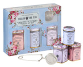 New English Teas front box showing Victorian floral presentation and easy gifting