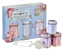New English Teas front box showing Victorian floral presentation and easy gifting