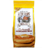 New Hope Mills front packaging of 2-pound buttermilk pancake mix showcasing label and bag benefit