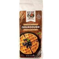 New Hope Mills front packaging showing 21 oz non-GMO mix for easy breakfasts