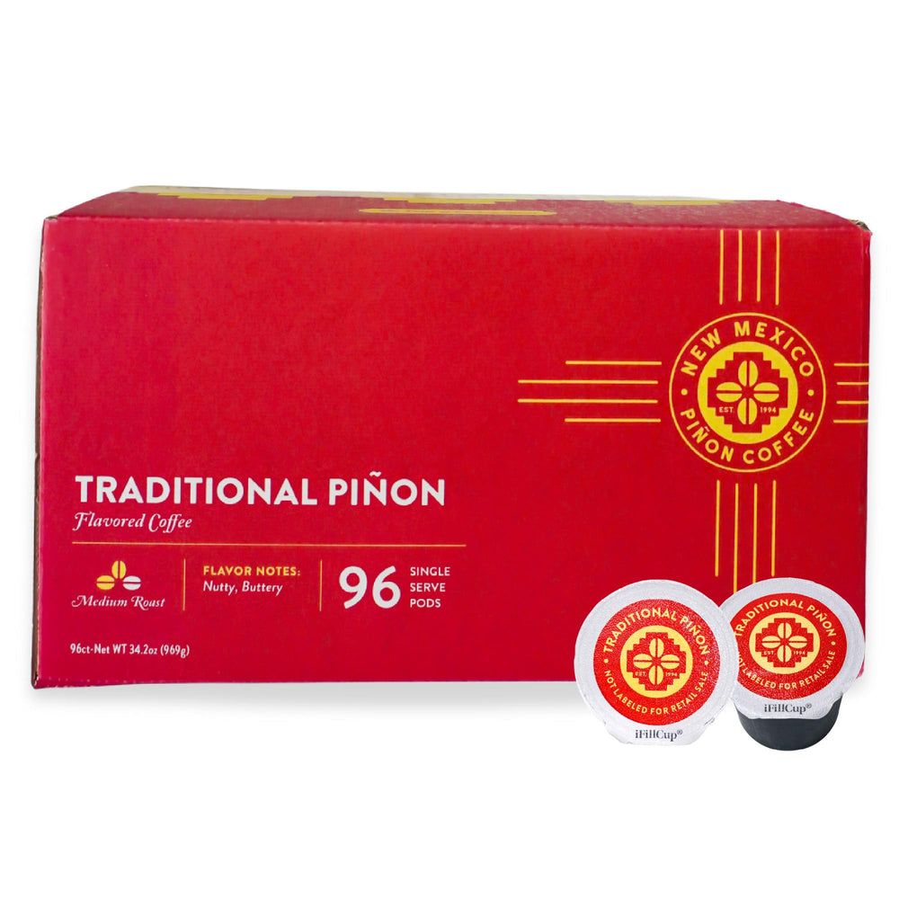 New Mexico Piñon front packaging showing 96-count convenience and freshness