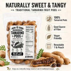 New To Town close-up of opened tamarind pod pulp showing texture and usable fruit for authentic recipes