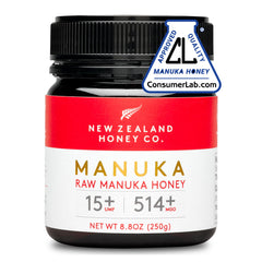 NEW ZEALAND HONEY CO front jar view showing UMF 15+ label and premium look